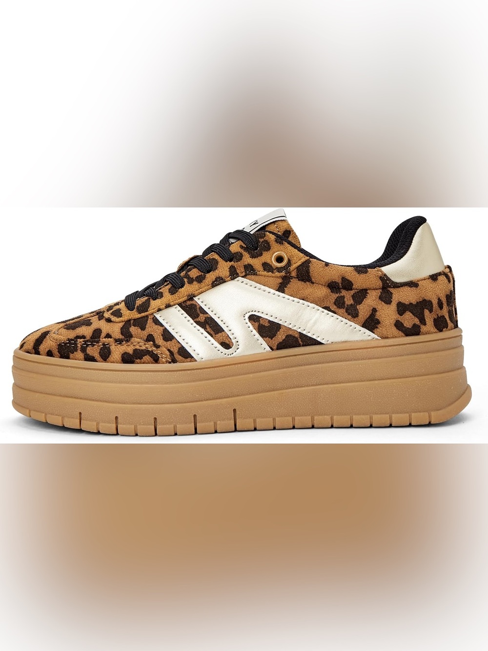 Lucky Step Leopard Platform Sneakers Sz 7 BNWOB - Picture 2 of 11